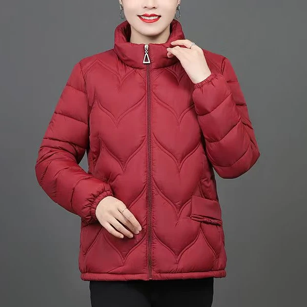 【反季+现货】802款纯色短款厚款宽松型棉衣棉服老年人