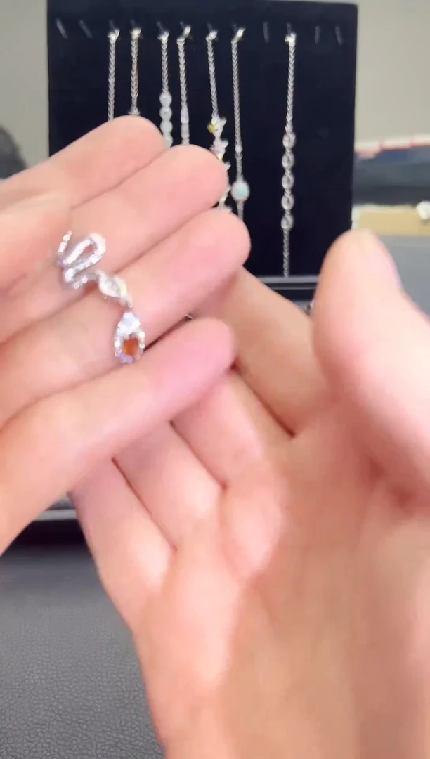 【闪购商品】水晶戒指银S925镶嵌1212