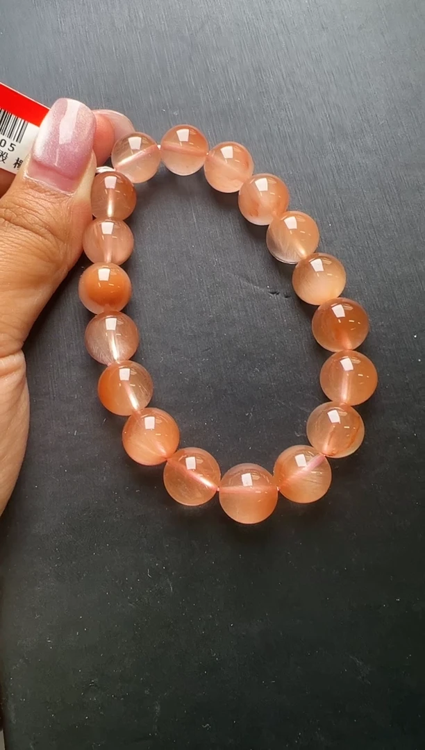 水晶手串未镶嵌粉兔毛手串11m+ M38505