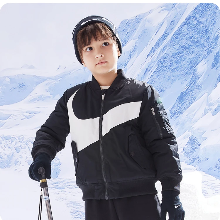 NIKE/耐克爆款童装冬季舒适保暖棉服外套NKN-MW–J024