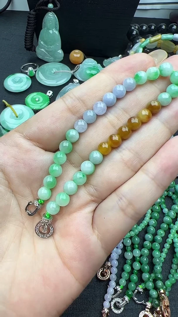 未镶嵌手串翡翠玉珠手串
