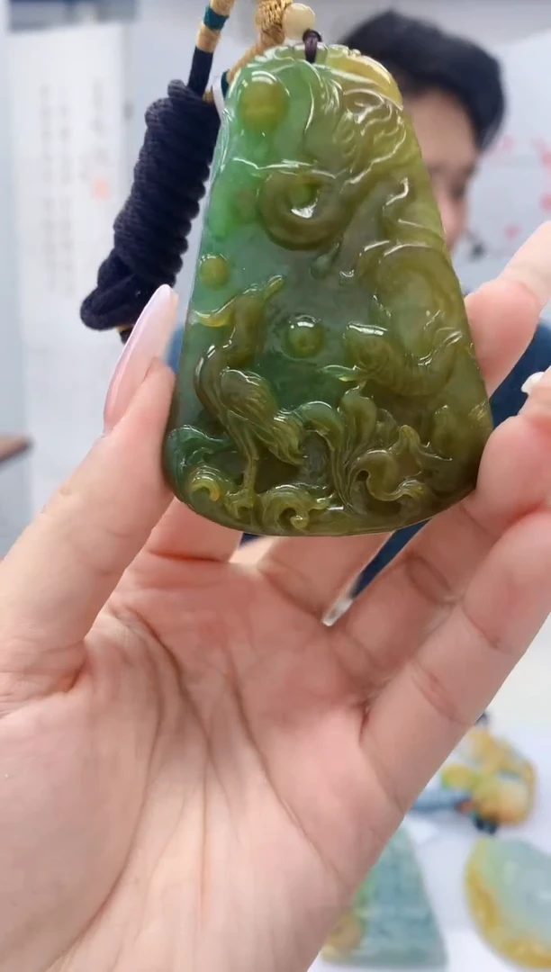 【闪购商品】定制翡翠未镶嵌1502lr-毛货挂件14