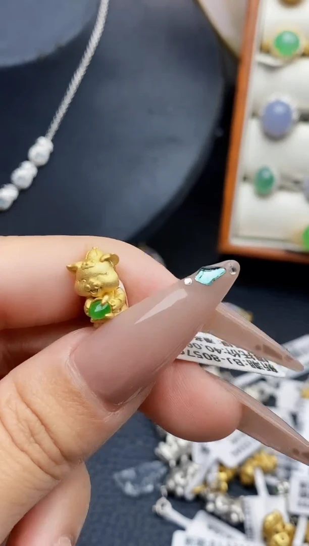 银S925镶嵌戒指翡翠0571