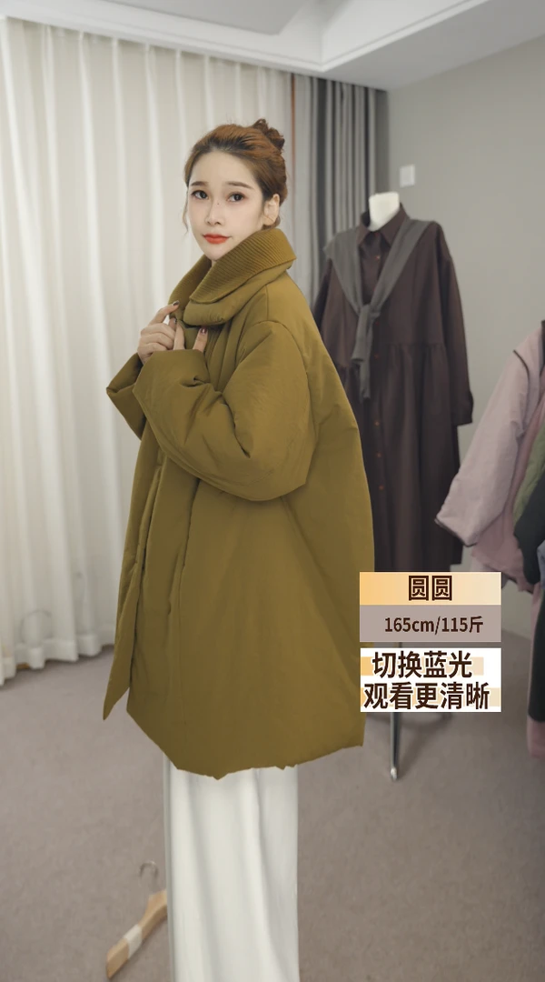 【圆圆家】2025年女装新款休闲宽松大码时尚保暖加厚棉服