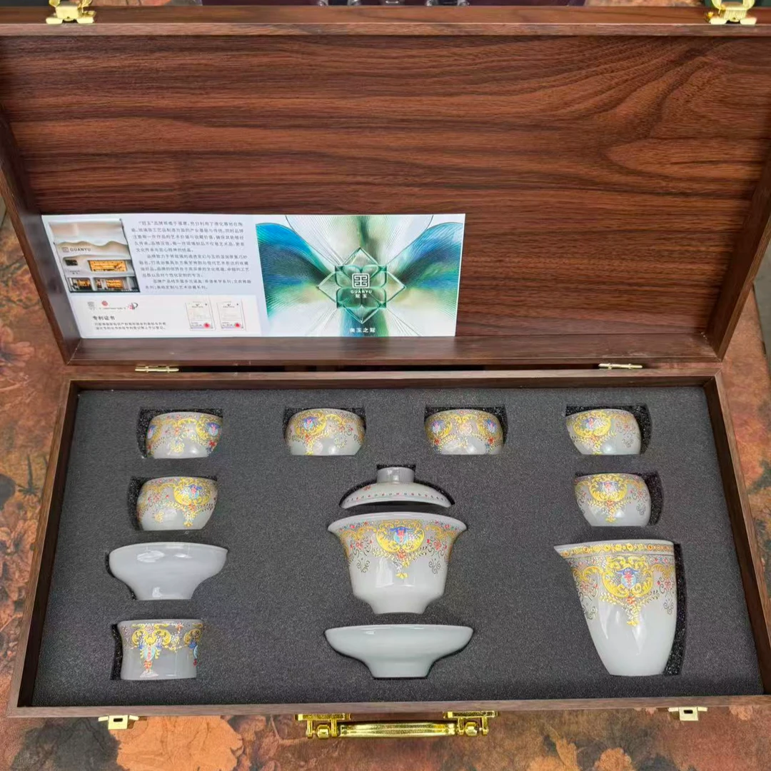 御用皇璃琉璃茶具套组