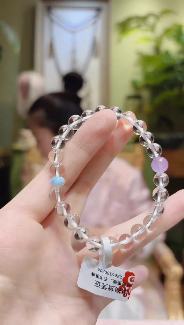 【闪购商品】水晶手串未镶嵌紫珠白水晶手串