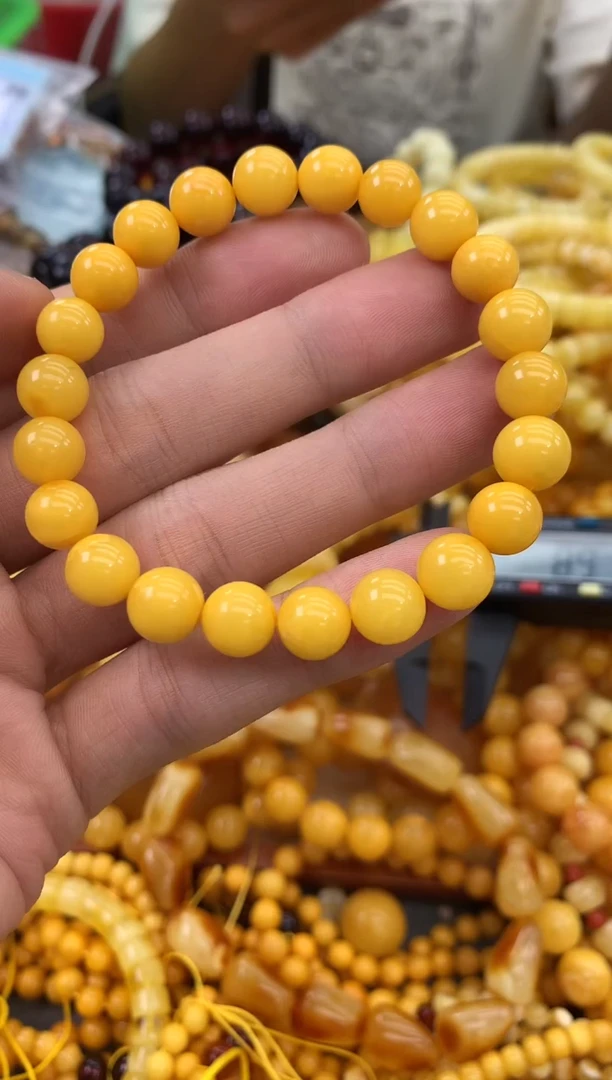 裸石蜜蜡未镶嵌手串