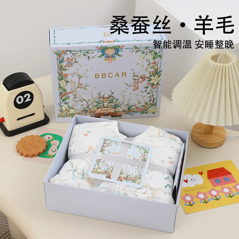 【大牌尾单】10A桑蚕丝羊毛恒温睡袋春秋冬婴儿睡袋宝宝睡袋防踢被