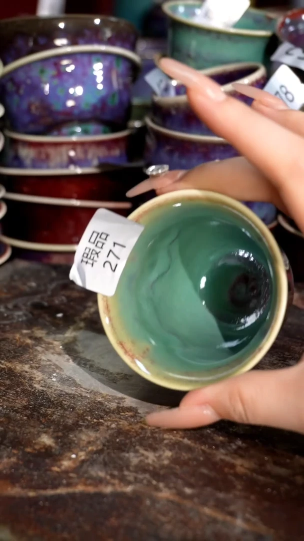 摆件精品窑变钧瓷茶器