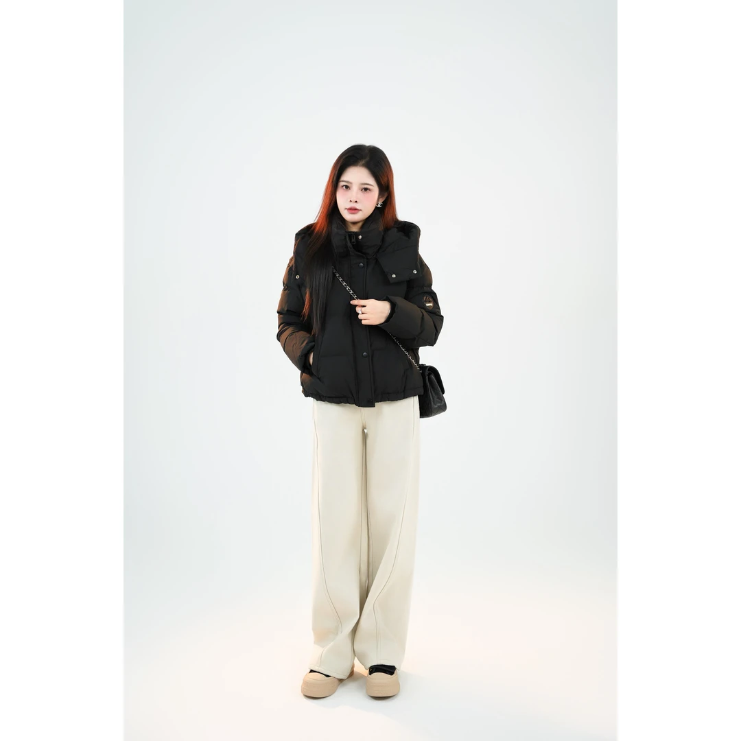 只出不进 女款连帽羽绒服10-29冬款新款时尚休闲羽绒服B6902X