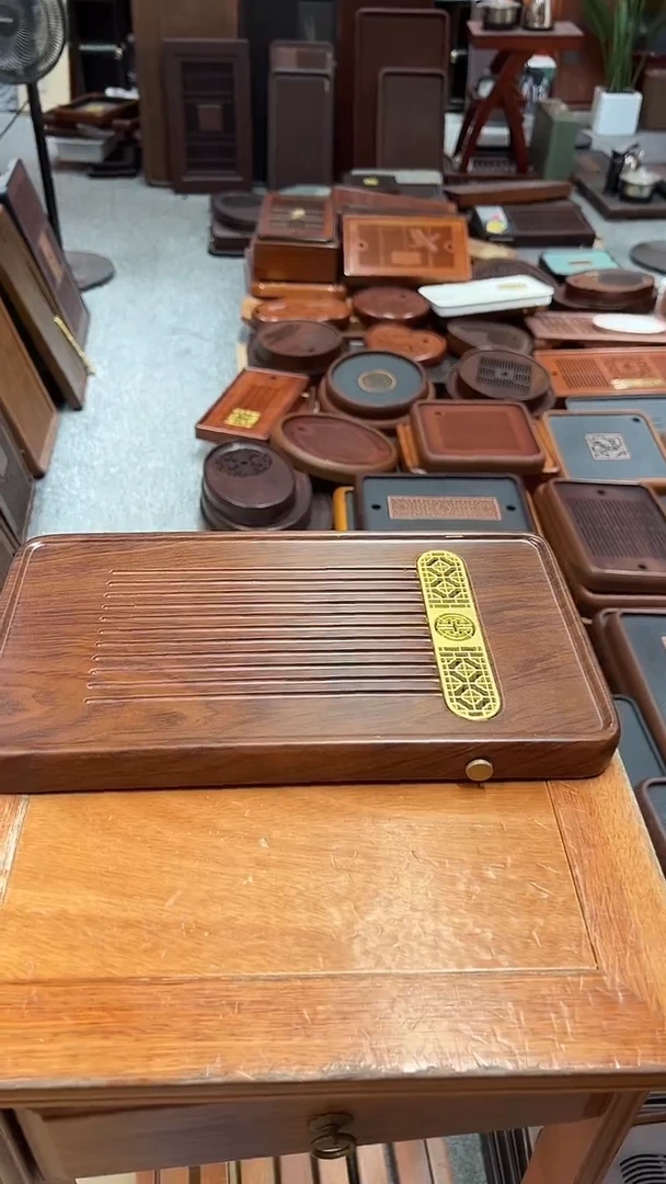 实木一整块干泡盘长34CM*宽19CM茶盘