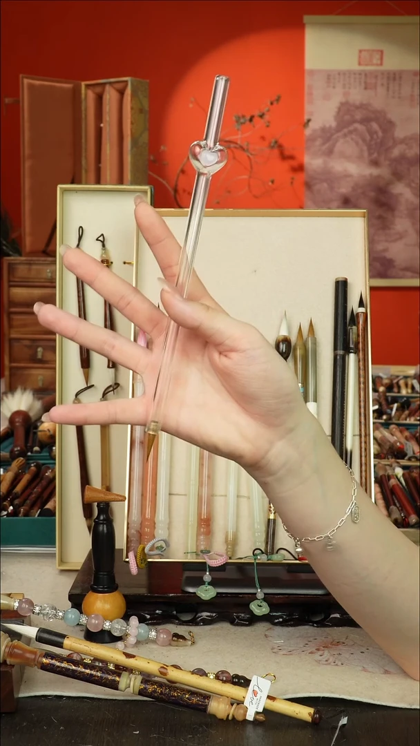 314号闪孤品高货毛笔链接 清水试笔 蘸墨不退