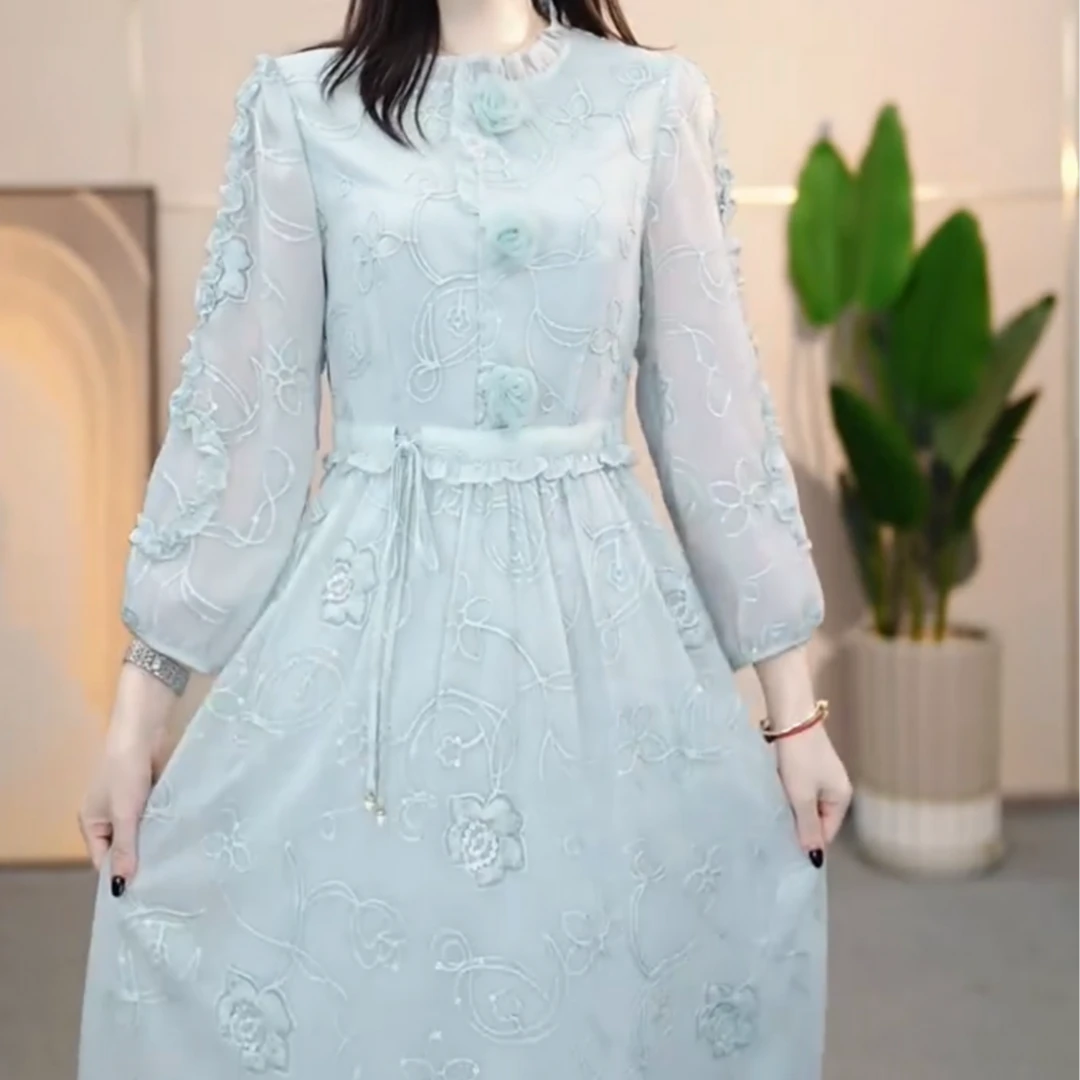 【依然定制】KK465#2025 新款 春季 显瘦 修身 减龄 收腰 连衣裙