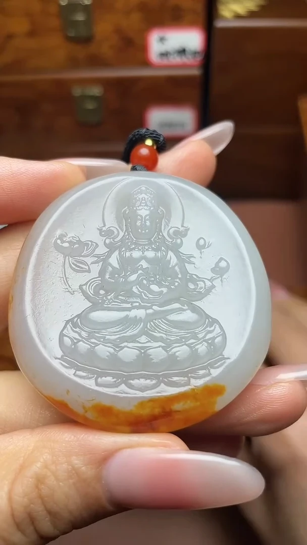 未镶嵌和田玉挂件清**茶和田玉