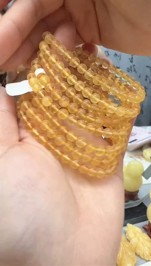 【闪购商品】琥珀裸石未镶嵌心经手串  多样性发一