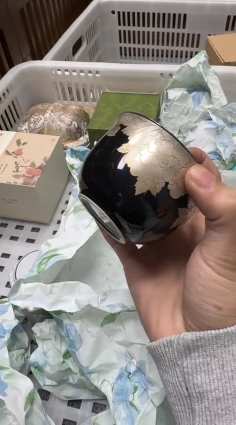 摆件茶具茶具茶具银彩盖碗