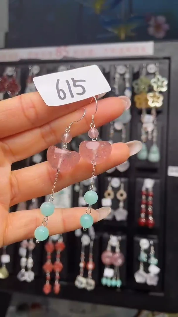 银S925镶嵌耳饰紫晶喜欢拍