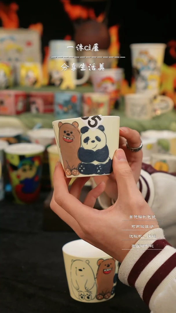 【闪购商品】摆件亲工手绘陶瓷-