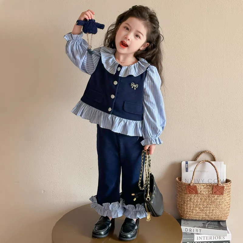 女童小香风套装春秋款2025新款儿童洋气时髦秋装女宝宝网红两件套