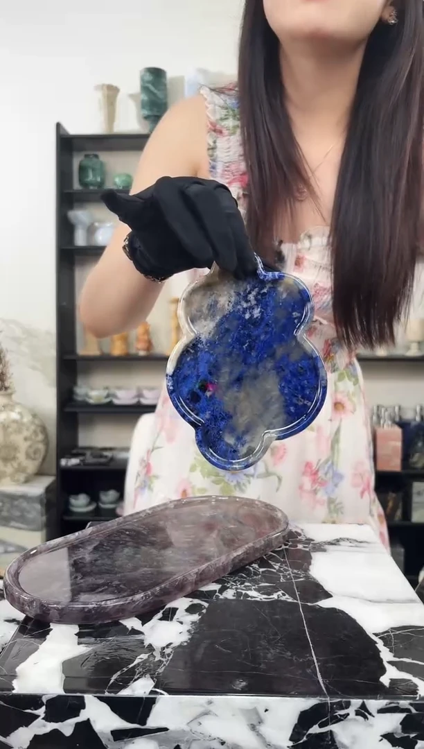 石材景泰蓝云朵盘004