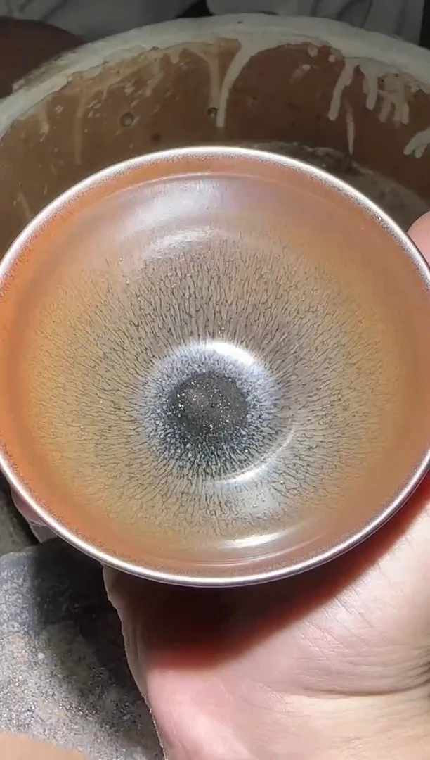 茶盏长聚龙窑李希老师开窑现场5
