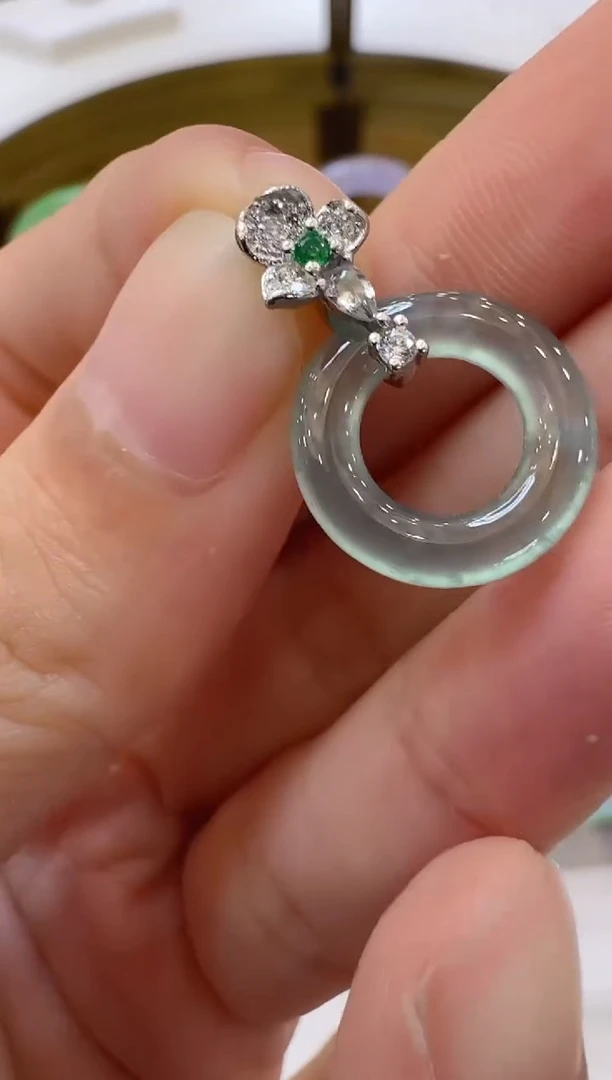 翡翠银S925镶嵌吊坠(不含链)多样性团购发一件