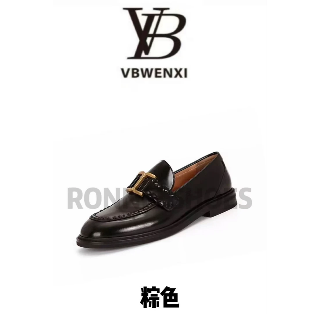 学院风乐福鞋2025新款厚底单鞋黑色百搭英伦风一脚蹬YH-40