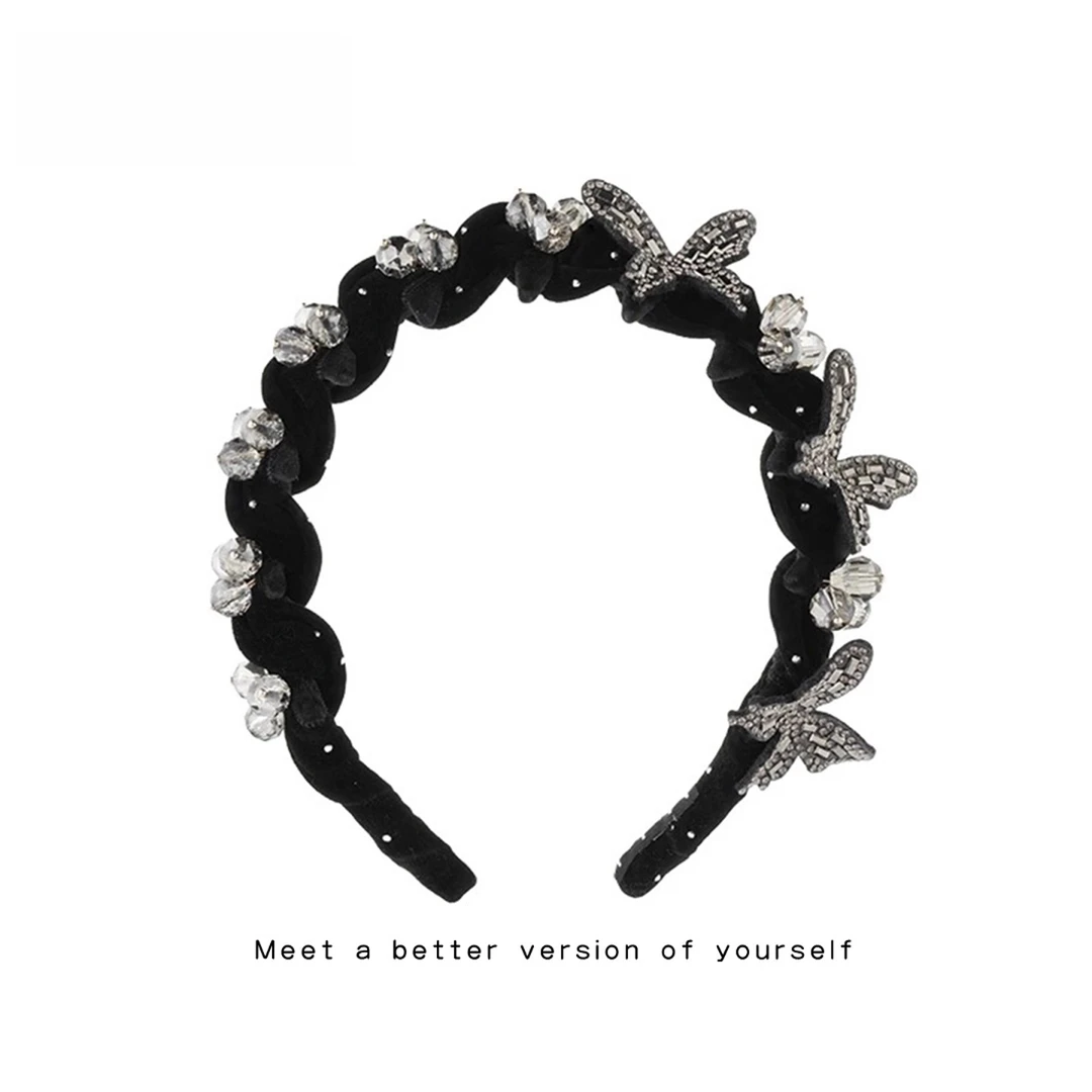 匕力蝶与星辰高颅顶立体蝴蝶带齿发箍2025新款高端精致压发卡发饰