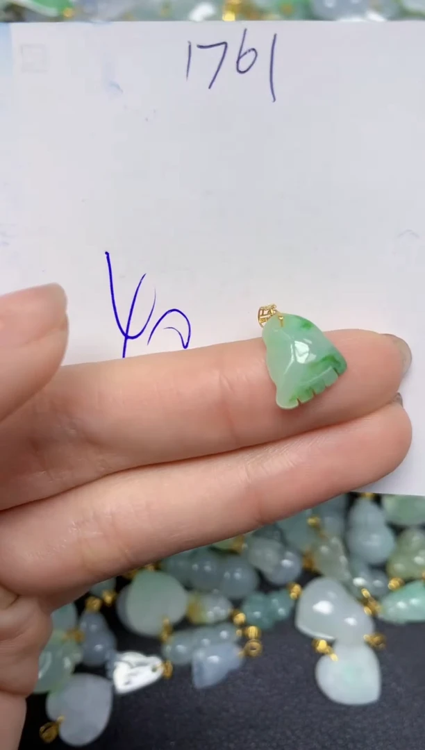 【闪购商品】翡翠颈饰18K金镶嵌 天然翡翠A货