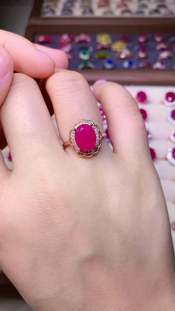 【闪购商品】红宝石戒指银S925镶嵌00000