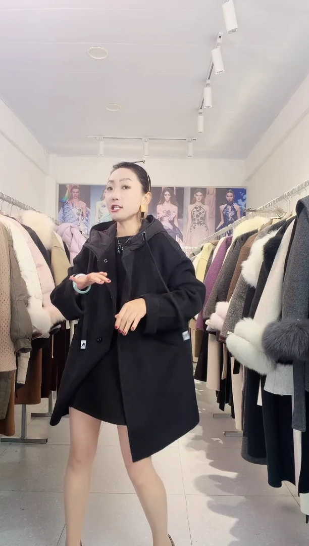 高端黑色外套编码159