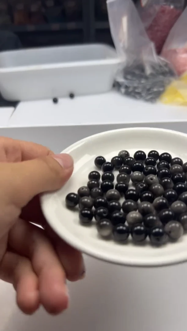 玛瑙/玉髓颈饰未镶嵌w964银耀石8mm*40颗