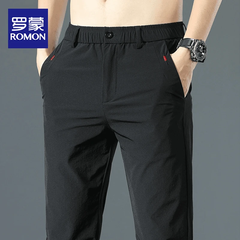 罗蒙春秋季爆款男士休闲裤男裤秋季爆款2025新款直筒百搭秋冬裤子