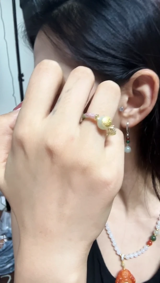 和田玉戒指未镶嵌和田扎老师戒指