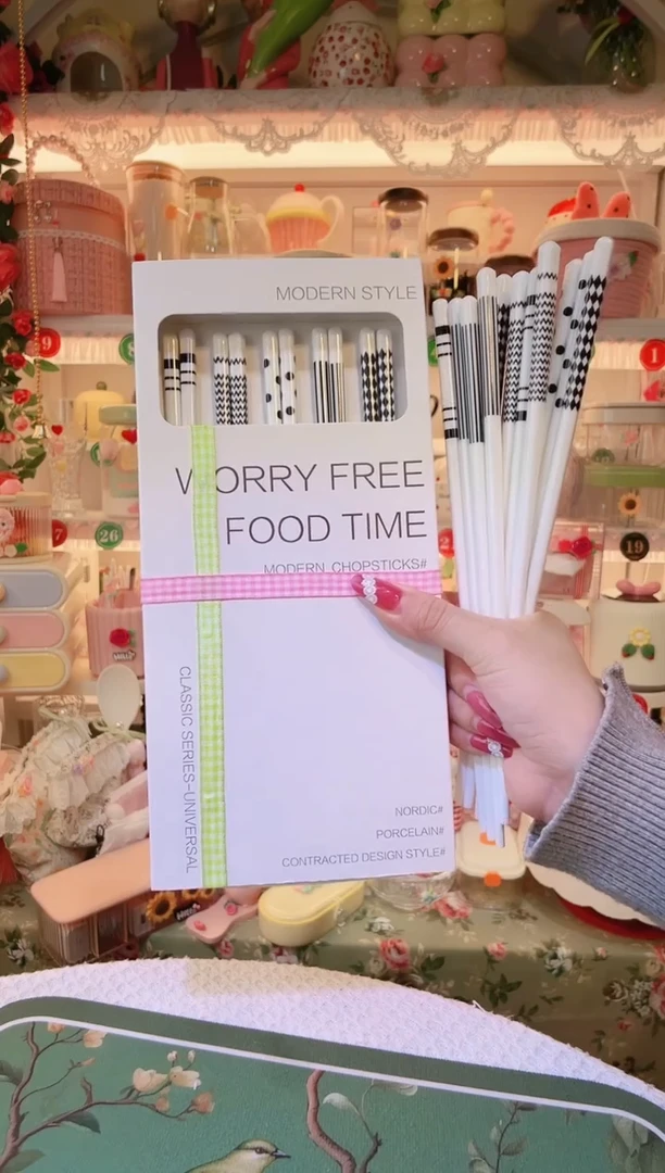 陶瓷筷5双——手工制作品质好！