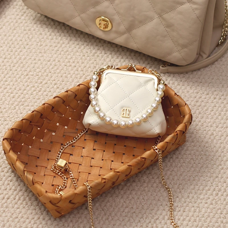 ELLE25年夏季新款可爱拉链暗袋耐磨斜挎包包肩小众唐风美学25262