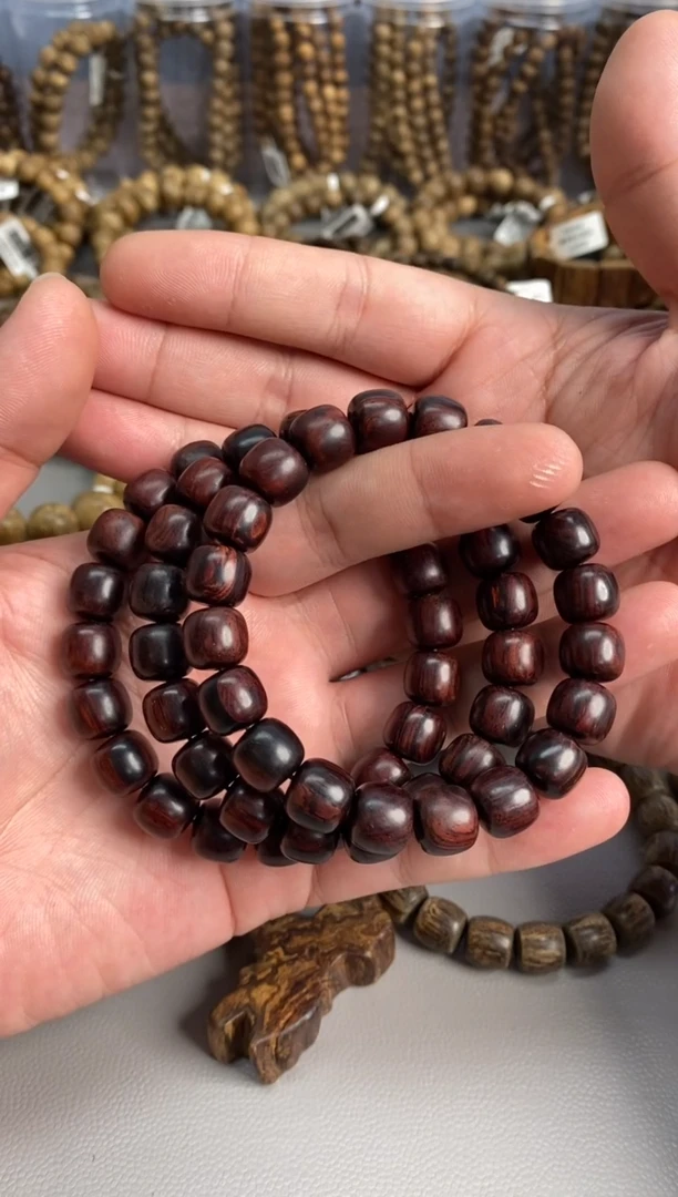 降真香手串/手链海南红降花梨公老型单圈1.1多样性发其一