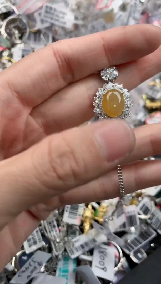 银S925镶嵌戒指翡翠666----9