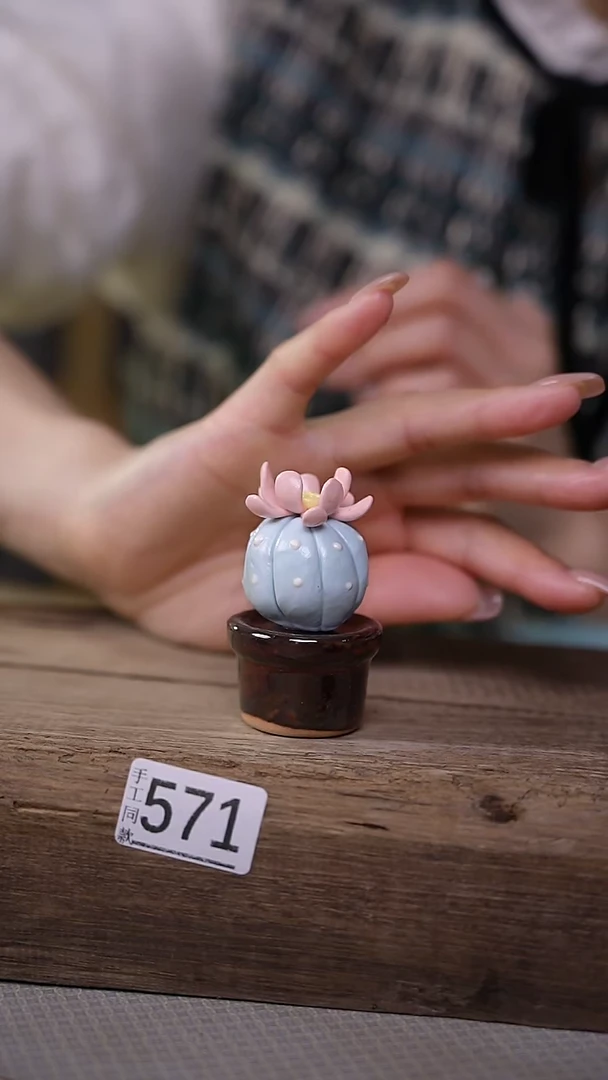 【闪购商品】瓷片新品！可爱仙人掌摆件/茶宠