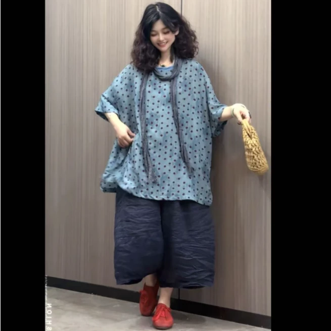 【若汐女装】夏季宽松休闲百搭炒色中长款设计款短袖T恤2026上衣679