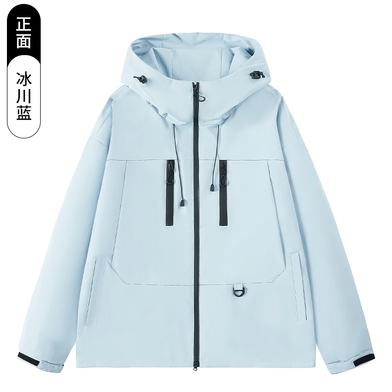 (聂姑娘）春秋冲锋衣外套山系户外情侣冲锋衣时尚潮流夹克25008
