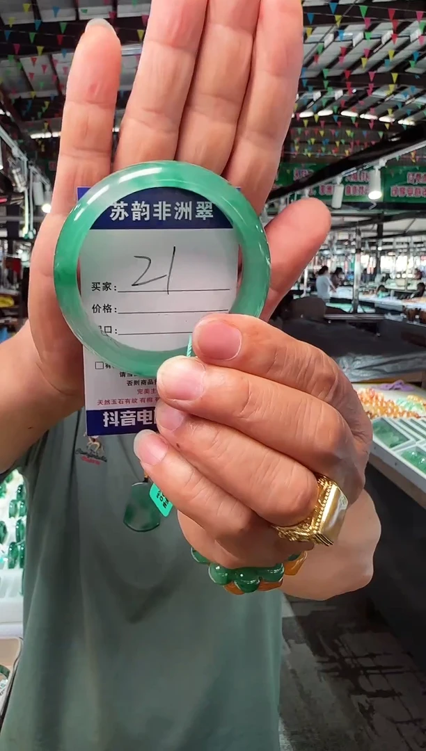 未镶嵌手镯石英质玉（非洲翠）56+