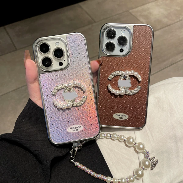 适用苹果手机壳iphone16波点14plus炫彩皮纹15pro个性13女12手链