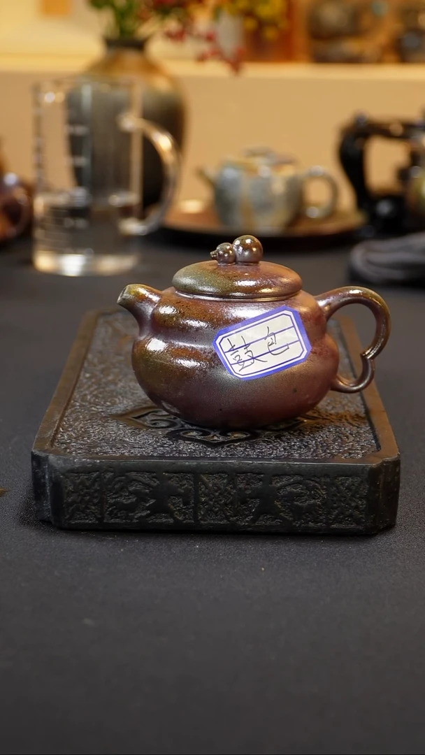 茶壶紫砂纯自然柴烧