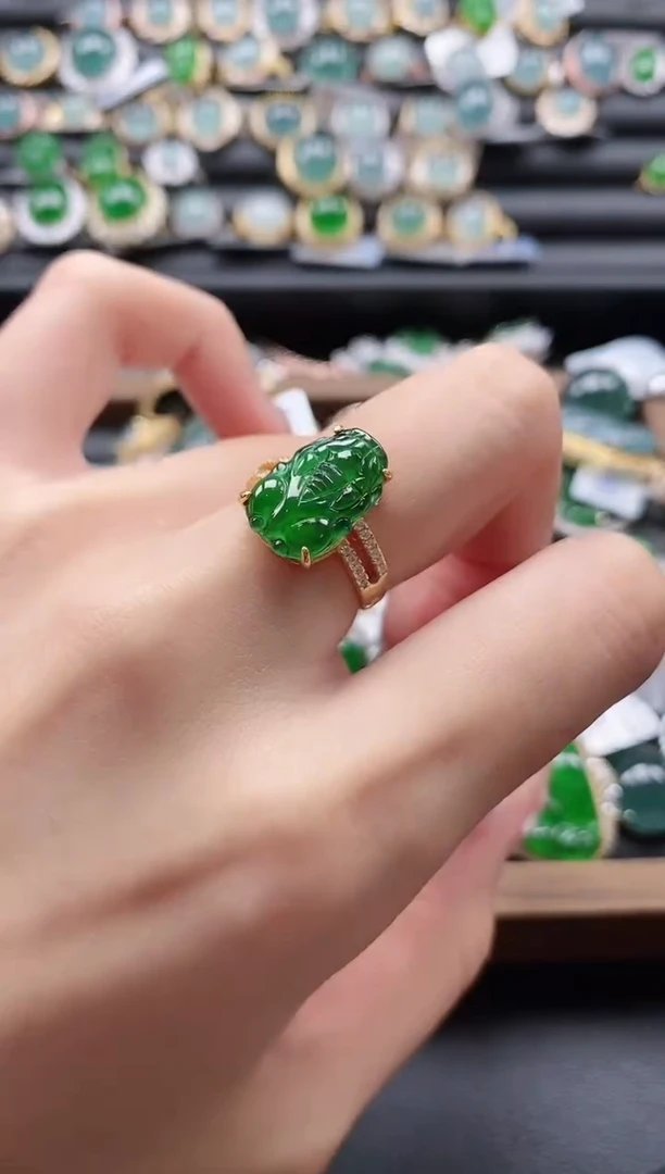 【闪购商品】翡翠戒指银S925镶嵌51151