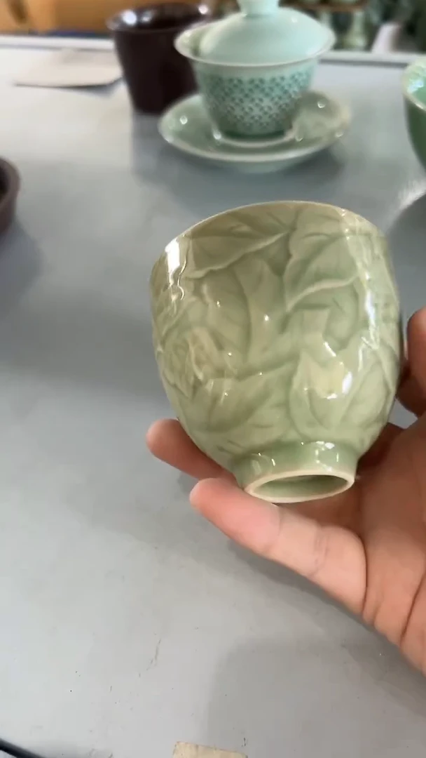 龙泉云间青瓷小米茶器