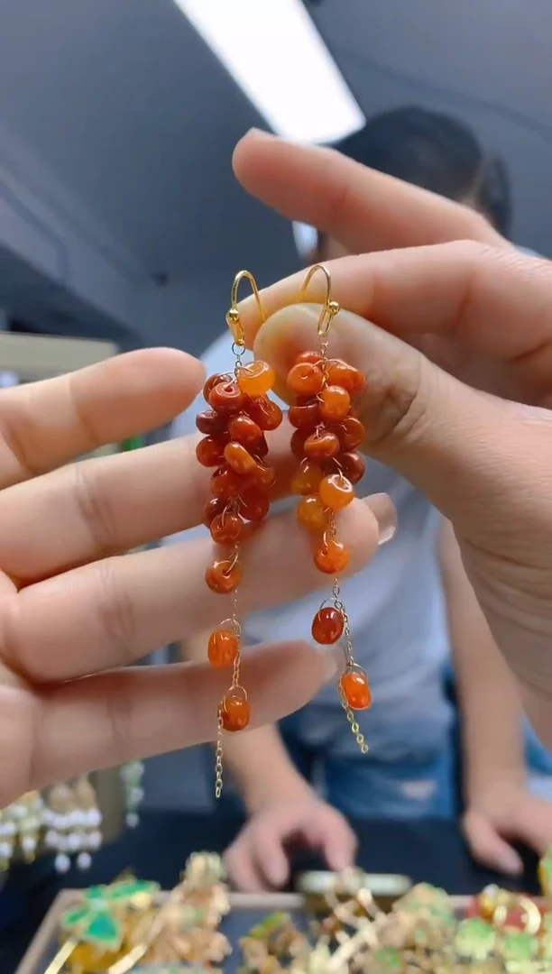 【闪购商品】翡翠耳饰合金124翡翠耳钩