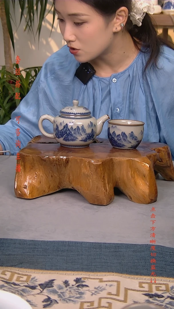 简装家用款2件套 老陶泥开片纹陶瓷茶具