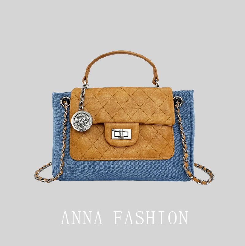 斜挎款单肩包灰色女包小方包简约休闲斜跨