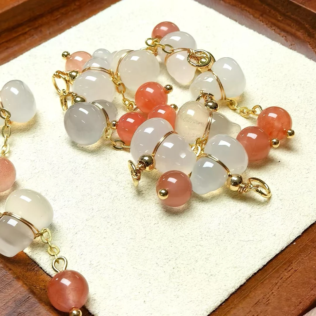 南红配玉髓葫芦挂件 YQ 0133